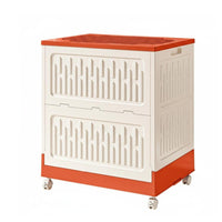 Large Capacity Foldable Container with Steel Frame foldable Design Household Storage Reinforced Handles Organizer Bin two-way entry for Apartment Dwellers, Homeowners, Bedroom, Dorm Room, Nursery, Under Bed