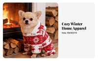 Super Soft Warm Fleece Pet Sweater Festive Christmas Pet Pajamas Cute for Cat Owners, Cold Weather, Indoors, Holidays