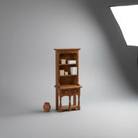 Dollhouse Bookcase Vintage Style Dollhouse Bookshelf Compact Size Mini Bookshelf for Model Scene