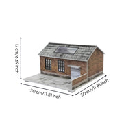 Building Model with Display Base Realistic Miniature Building Tabletop Scale Scene Model for Collectors