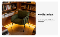 Retro Design Vintage-Design Corduroy Seat Sturdy Construction Cafe Seating High-Resilience Cushion Commercial Furniture S-Shaped Coil Support for Restaurant Owners, Interior Designers, Book Lounges, Coffee Shops, Tea Houses, Restaurants