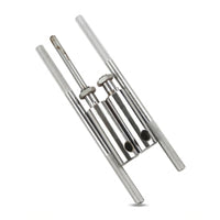 Knurled Grip Bottom Bracket Tap Holder Clamping Sections B and B Thread Repair Tool Hand Tightening Bottom Bracket Tapping Tool Polished Silver