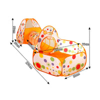 Foldable Kids Play Tent and Tunnel Set Mesh Play Tent Set Collapsible Crawl-Through Tunnel Polka Dot