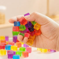 Jelly Cube Squeezable Jelly Cubes Fidget Block Soft Building Block Tactile for Children, Desk, Classroom