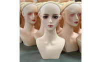 Hairpiece Display Head Japanese/Korean Design Realistic Mannequin Head Lightweight Jewelry Display Bust for Cosplayers, Hair Salons