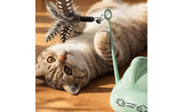 Interactive Electric Cat Teaser Automatic Cat Teaser with Feather Sturdy Smart for Floor