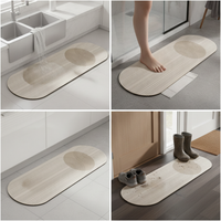 Japanese Style Diatomaceous Earth Absorbent Kitchen & Bath Mat, Non-Slip Quick Dry Floor Mat