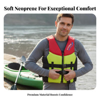 Grown-up Flotation Vest Adjustable Straps Kayaking Flotation Vest Buoyancy Aid Vest Quick-Dry Material Lightweight for Men