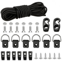 Stainless Steel Kayak Elastic Cord Kit Hook and Loop Set Elastic Cord Hardware Kit Mounting Parts Outdoor Gear High Elasticity