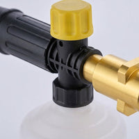 Car Wash Foam Lance for Karcher K Series, Professional Car Detailing and Washing Tool, Dispenser Bottle with Black Adjustable Foam Nozzle, 1 Pack