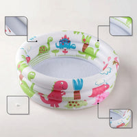 Thickened Three-Circle Pool Layered Pool with Bubble Bottom Cushioned Inflatable Ball Play Area Anti-Slip for Backyard
