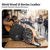 Two-Sided-Sided Playable Travel Cajon Lightweight Portable Cajon Drum Distinct Bass and Treble Tones for Live Performance, Band Practice
