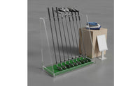 Acrylic Golf Club Rack Easy to Clean Transparent Club Holder Thick Board Golf Storage Stand for Indoor