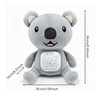 Stuffed Koala Soothing Baby Sound Machine with Light Display Koala Stuffed Toy Cuddly Sleep Aid Portable for Babies, Nursery