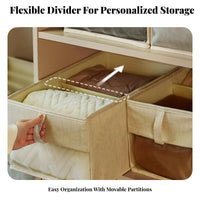 Compartmented Clothes Box Large Capacity Closet Organizer cleanable for Dorm Room