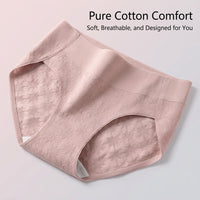 Underwear Women High Cut Knickers Multipack with Gusset for Hygiene, Jacquard Weave Pants for Everyday Wear, Breathable