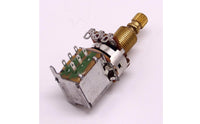 B500K Potentiometer with Switch Compact Guitar Control Pot with Knurled Shaft Threaded for Luthier, Guitarists