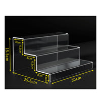 High Clarity Acrylic Step Display Stand Multi Purpose Tiered Acrylic Display Shelf Sturdy Home Decor Thickened Material for Live Broadcasting