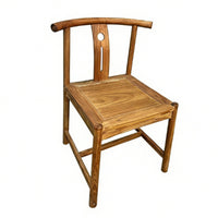 Solid Wood Construction Traditional Chinese Armchair With Armrests Slat-Back Armchair Vintage Design Dining Chair Sturdy for Tea Lovers, Cultural Enthusiasts, Homeowners, Living Room, Restaurant, Home