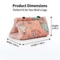 Hanging Hammock for Birds and Bird Bed Nest, Filled Textile Triangle Hanging Bed, Winter Warm Small Pet Supplies for Cockatiels