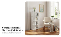 Floor-Standing Multilevel Shelving single-unit basic design shelving single-unit uncoveredShelf Storage areasaving for Students, Families, homeowners, Living Room, Bedroom, Home Office, Balcony