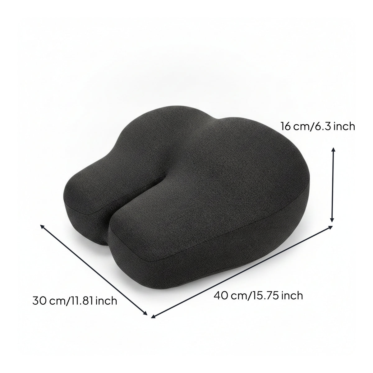 Memory Foam Seat Cushion Textured Finish Upholstered Ergonomic Seat Cushion for Chair