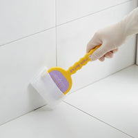Scraper with Long Handle Flexible Bathroom Scraper Cleaning Tool with Long Handle Ergonomic Scrubbing Brush Easy to Clean