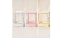 Compact Rectangular Bird Cage with Pull-out Tray Starter Wire Bird Cage with Plastic Base Secure Enclosure Spacious for Home