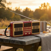 SD Card Playback Portable Multifunction Radio Telescopic Antenna Bluetooth Radio Push Buttons mp3 Player Receiver Front Speaker Grilles