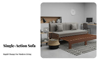 Multi-Functional expandableable Daybed Double-PurposePurpose Sofa Bed Space-Saving Sleeper Couch Push-Pull Design for Apartment Dwellers, Students, Homeowners, Living Room, Bedroom, Home Office