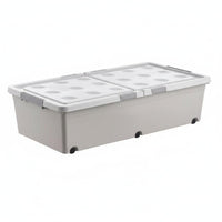 Under-Bed Rolling container Large Capacity Wheeled Storage container particlesproof for Students