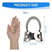 3 Pieces Easy to Bend Metal Adjustable Finger Picks Sturdy Stainless Steel Finger Picks Lightweight Instrument Accessory for Musicians, Beginners, Practice, Performance