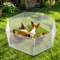 5m Folding Fence Panel 10 Pack, Poultry Fence Panel for Poultry Netting Enclosure, Portable Livestock Enclosure 60cm High x 50cm Long