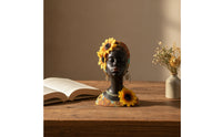 Woman Bust Sculpture African-Influenced Female Bust Sculpture Decorative Lady Figurine for Home Stylists, Art Collectors, Living Room, Entryway Table