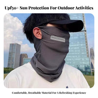Ice Silk Sun Guard UPF 50+ Cooling Face Covering Sun Protection Face Covering Breathable Cooling Neck Guard