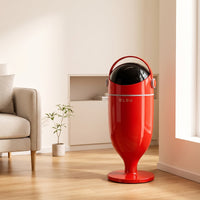 Tall Trash Can with Inner Inner Container Dome Top Floor Trash Can Cylindrical Garbage Bin with Removable Inner Inner Container Glossy for Kitchen, Living Room