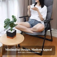 Reclining Lounger with Footrest High spine support Computer Chair Ergonomic Design