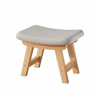 Multi-Functional Upholstered Shoe-Changing Stool durable Wood Frame Padded Low Stool multipurpose Use Footstool paddinged Seat for Homeowners, Families, Expectant Mothers, Entryway, Living Room, Bedroom, Balcony