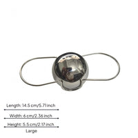 Open-Frame Stainless Steel Ice Ball Holder Centered Sphere Polished Metal Ice Ball Holder Instant Chill Bar Accessory Non-Diluting