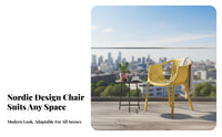 Nordic Design Woven Plastic Chair Indoor and Outdoor Use Household Furniture Colorful choices Enhanced Comfort for Cafe Owners, Homeowners, Readers, Balcony, Reception Area, Living Room, Home Office