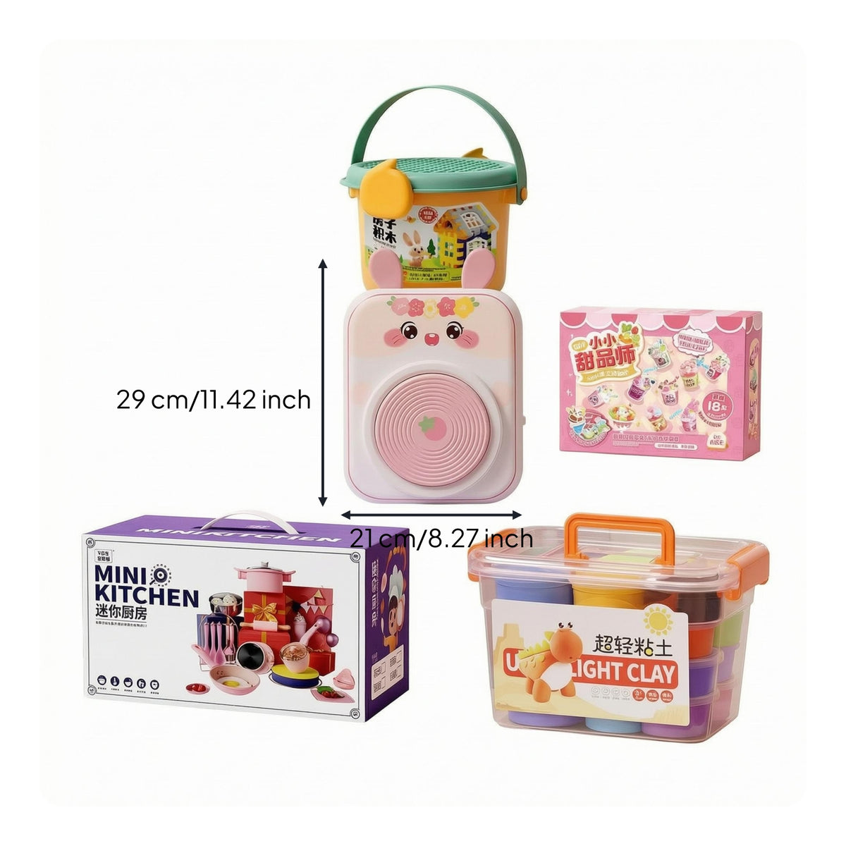Rotating Kids Pottery Wheel Compact Electric Pottery Wheel Beginner-Friendly Creative Play Set BPAsafe for Art Practice