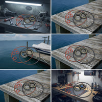 Propeller Shaft Oil Seal kit 93101‑17054 Reliable Lower Unit Gearcase Seal Kit Compact for Boat Owners