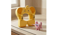 Front Opening Underarm Baby Swim Collar Printed Face Elephant Swim Collar Pastel Infant Pool Buoy Soft for Babies, Bath