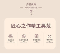 美式办公室西装架子落地衣架实木衣帽架带收纳抽屉西服架子卧室