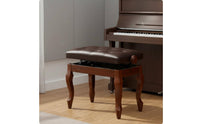 Sturdy Construction Adjustable Piano Bench Heavy-Duty Height Adjustable Piano Stool Easy to Clean Upholstered Keyboard Stool Classic European Design for Children