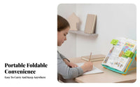 Multi-Angle Adjustment Adjustable Desktop Book Stand Multifunctional perusing Aid Handsunrestricted Use recipe & reference holder with comfortl with sheet holders for Office Workers, Professionals, Study Room, Desk, Library, Bedroom