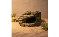 Reptile Hide with Basking Surface Basking Surface with Stepped Reptile Cave for Pet Reptiles
