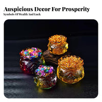 Yuan Bao Wealth Decoration Auspicious Design Crystal Wealth Bag for Office, Shop