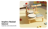 children's Multi-Instrument Music Bundle Orff Inspired Percussion Toy Educational Rhythm Band Kit for Beginners, Parents, Daycare, Home Play, Playroom