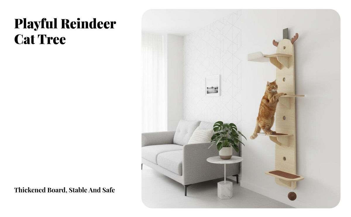 Scratching Post Door Mounted Cat Tree Space-Saving Door Hanging Cat Tree Versatile Mounting for Apartment Dwellers, Cats, Small Apartments, Indoors, Living Room, Bedroom